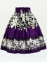 Hula Pa'u Skirt with Tiare Print / Purple /J3007