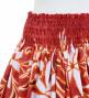 Hula Pa'u Skirt with Tiare Print / Red /G3009