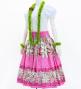Hula Pa'u Skirt with Tiare Print / Pink /G3013