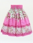 Hula Pa'u Skirt with Tiare Print / Pink /G3013