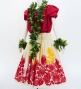 Hula Pa'u Skirt with Lehua Print / Cream /G3017