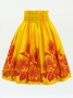 Hula Pa'u Skirt with Lehua Print / Yellow /G3021
