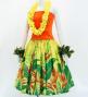 Hula Pa'u Skirt with Bird of Paradise Print / Yellow /J3023