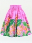 Hula Pa'u Skirt with Bird of Paradise Print / Pink /J3027