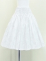 Hula Pa'u Skirt with Plumeria & Hawaiian Leaf Print / White /G3063