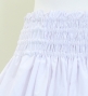 Hula Pa'u Skirt with Plumeria & Hawaiian Leaf Print / White /G3063
