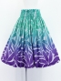 Hula Pa'u Skirt with Tiare Print / Blue & Purple /G3073