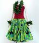 Hula Pa'u Skirt with Monstera Print / Black / G3103