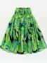 Hula Pa'u Skirt with Monstera Print / Black / G3103