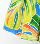 Hula Pa'u Skirt with Monstera Print / Turquoise / G3105