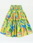 Hula Pa'u Skirt with Monstera Print / Turquoise / G3105