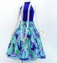 Hula Pa'u Skirt with Monstera Print / Navy / G3109