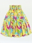 Hula Pa'u Skirt with Monstera Print / Pink / G3113