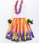 Hula Pa'u Skirt with Ginger Print / Yellow & Purple / G3115