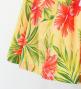 Hula Pa'u Skirt with Hibiscus Print / Yellow / G3121