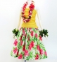 Hula Pa'u Skirt with Hibiscus Print / Natural / G3123
