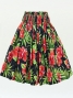 Hula Pa'u Skirt with Hibiscus Print / Black / G3125