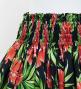 Hula Pa'u Skirt with Hibiscus Print / Black / G3125