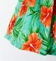 Hula Pa'u Skirt with Hibiscus Print / SeaGreen / G3127