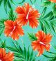 Hula Pa'u Skirt with Hibiscus Print / SeaGreen / G3127