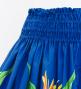 Hula Pa'u Skirt with Strelitzia & Plumeria Print / Royal / G3131