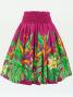 Hula Pa'u Skirt with Strelitzia & Plumeria Print / Fuchsia / G3133