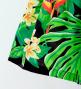 Hula Pa'u Skirt with Strelitzia & Plumeria Print / Black / G3137