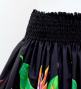 Hula Pa'u Skirt with Strelitzia & Plumeria Print / Black / G3137