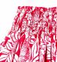 Hula Pa'u Skirt with Lehua Print / Cerise & Eggshell / G3139