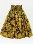 Hula Pa'u Skirt with Lehua Print / Black & Yellow / G3141