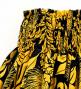 Hula Pa'u Skirt with Lehua Print / Black & Yellow / G3141