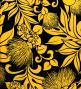 Hula Pa'u Skirt with Lehua Print / Black & Yellow / G3141