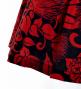 Hula Pa'u Skirt with Lehua Print / Black & Red / G3143