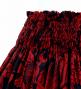 Hula Pa'u Skirt with Lehua Print / Black & Red / G3143