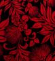 Hula Pa'u Skirt with Lehua Print / Black & Red / G3143