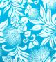 Hula Pa'u Skirt with Lehua Print / Blue & Eggshell / G3145