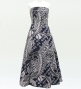 Hula Strapless Dress with Kahiko Print / Black / G3179bk