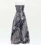 Hula Strapless Dress with Kahiko Print / Black / G3179bk