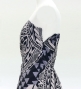 Hula Strapless Dress with Kahiko Print / Black / G3179bk