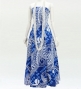 Hula Strapless Dress with Kahiko Print / Blue / G3179bl