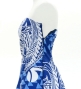 Hula Strapless Dress with Kahiko Print / Blue / G3179bl