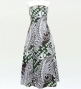 Hula Strapless Dress with Kahiko Print / Brown Green / G3179brgr