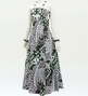Hula Strapless Dress with Kahiko Print / Brown Green / G3179brgr