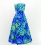 Hula Strapless Midi Dress / Protea / Blue / G3180bl