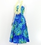 Hula Strapless Midi Dress / Protea / Blue / G3180bl