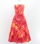 Hula Strapless Midi Dress / Protea / Red / G3180rd