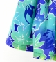 Hula Pa'u Skirt with Hawaiian Flower Print / Turq & Purple / J3207