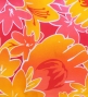 Hula Pa'u Skirt with Hawaiian Flower Print / Orange & Red / J3209
