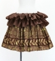 Tahitian Skirt with Leaf Print / Brown / G3234