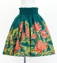 Hula Pa'u Skirt with Protea Print / Teal / G3239